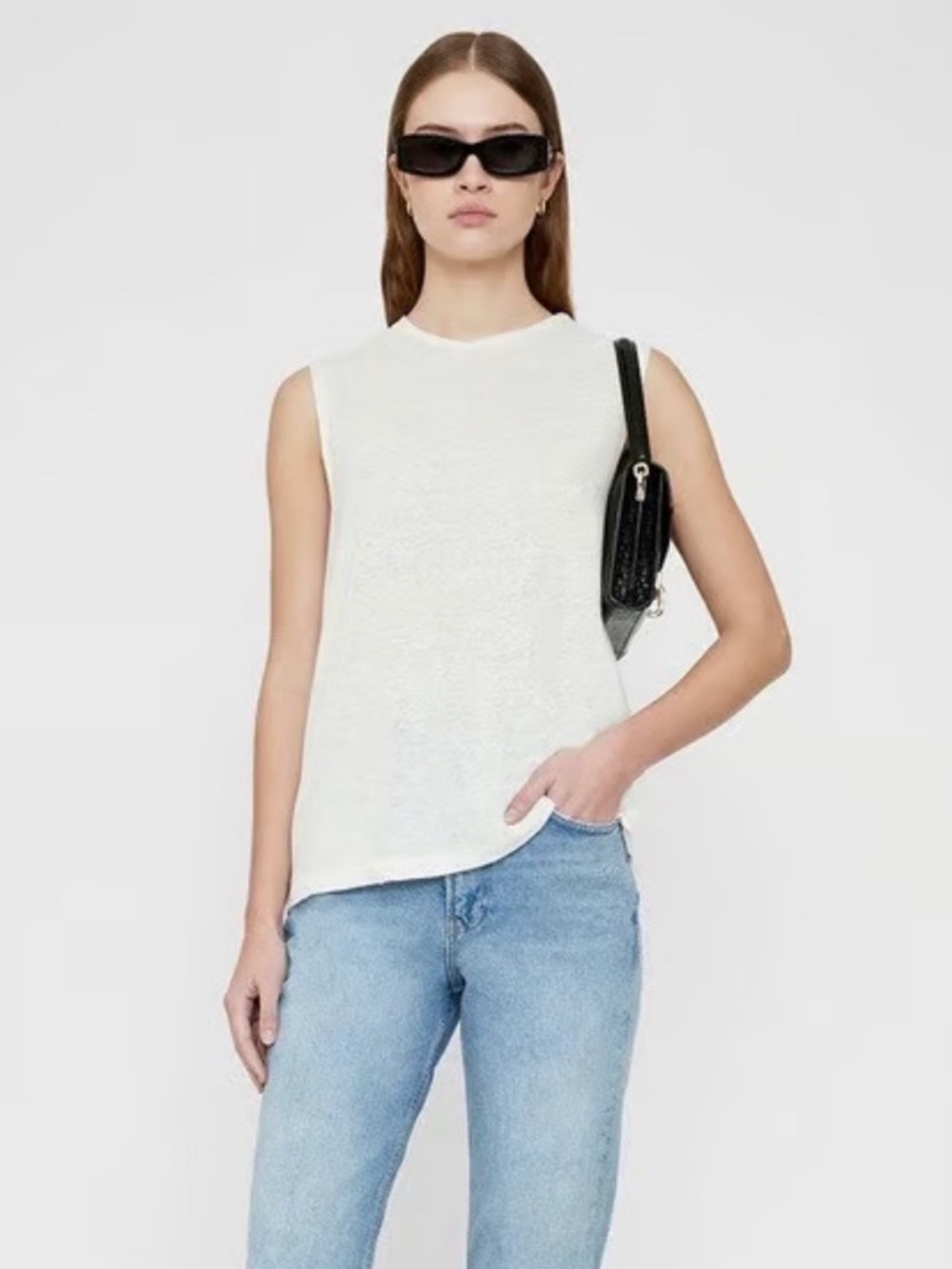 Anine Bing White Issac Tee